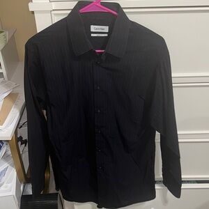 Calvin Klein Men's Dark Striped Shirt